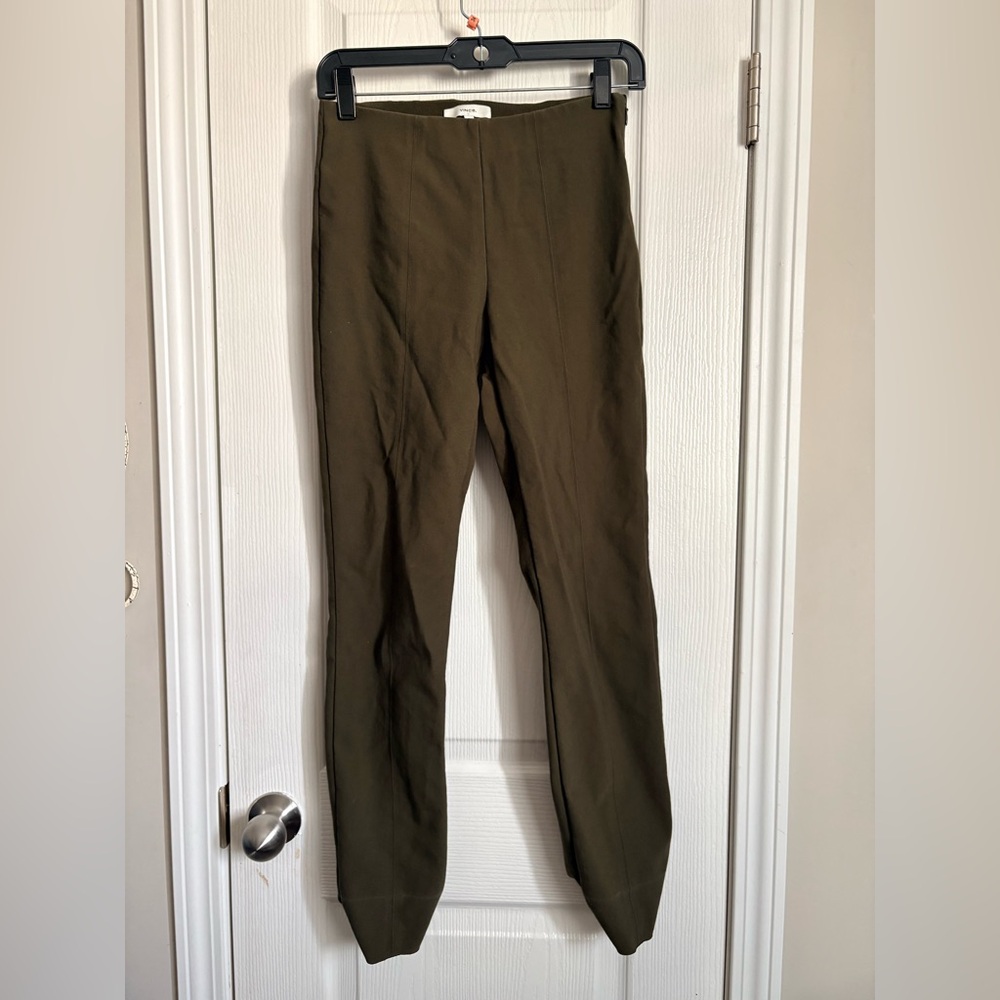 Vince Bobbi High-Rise Stitch-Seam Ponte Leggings small